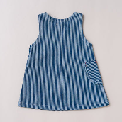 デニムジャンパースカート　STRIPE