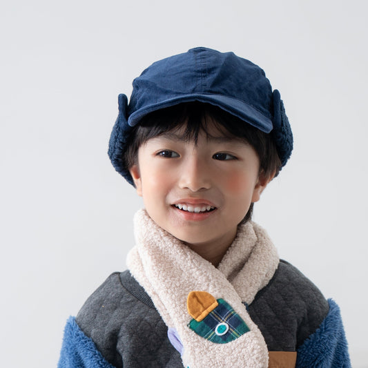 ボア耳フライトキャップ　NAVY