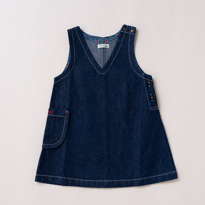 デニムジャンパースカート　NAVY