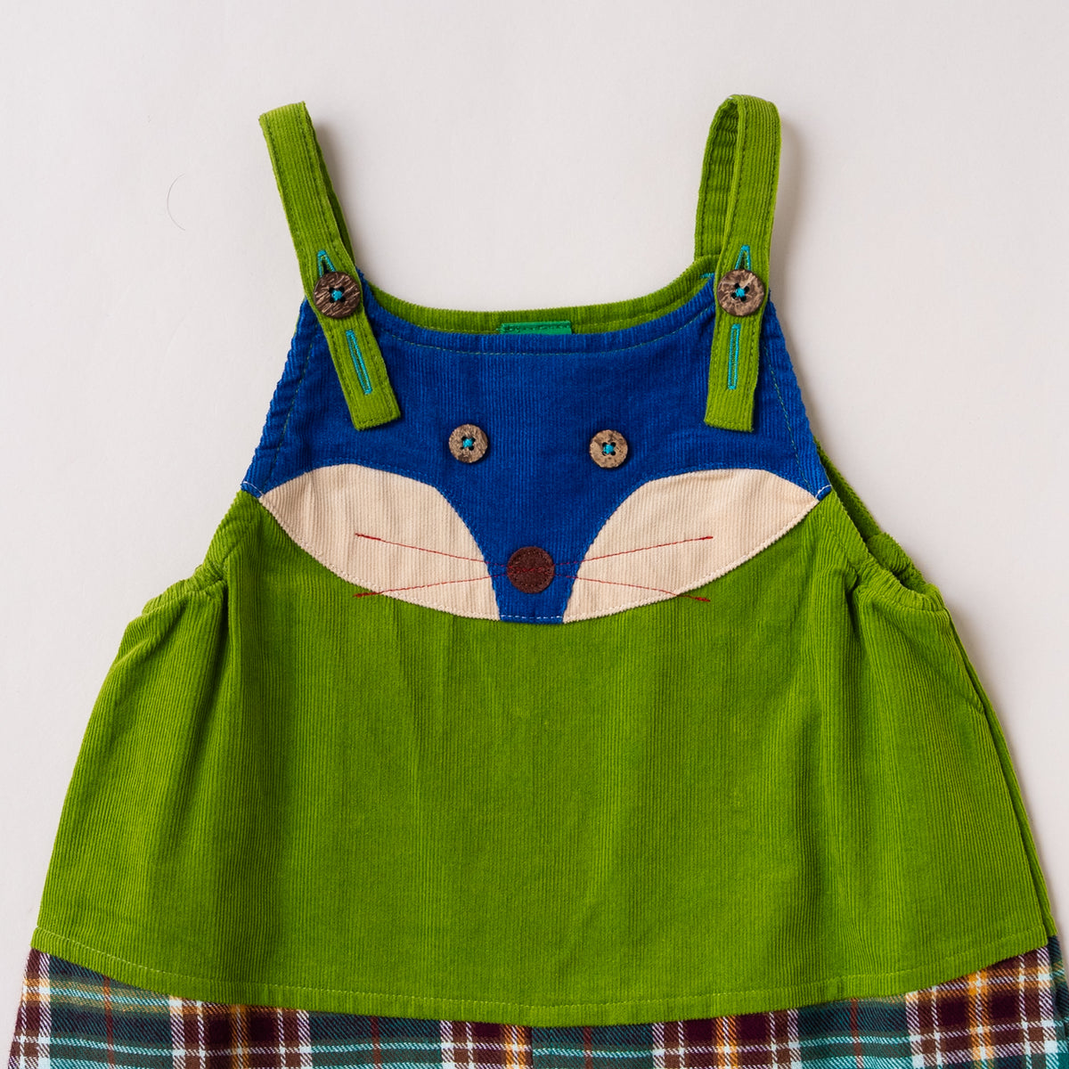 ベビーサロペット【キツネ】　GREEN