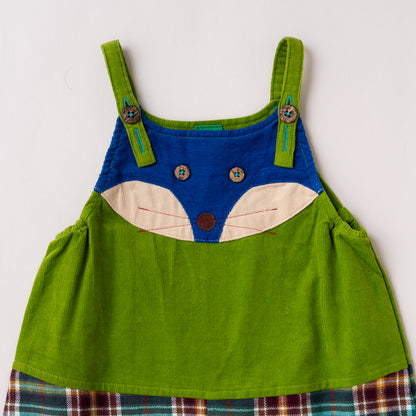 ベビーサロペット【キツネ】　GREEN