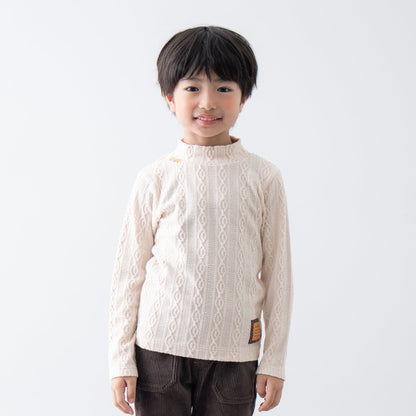 ケーブルニットハイネック　IVORY