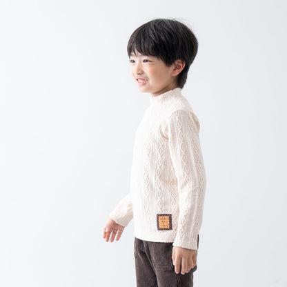 ケーブルニットハイネック　IVORY