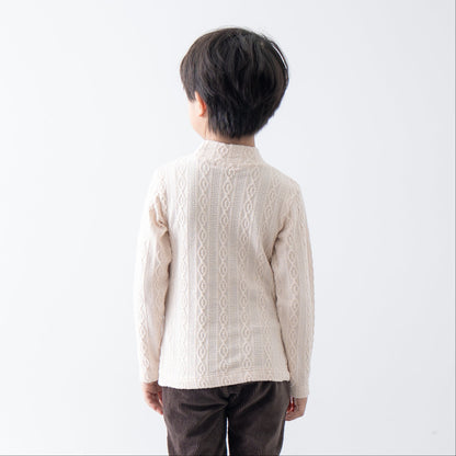 ケーブルニットハイネック　IVORY