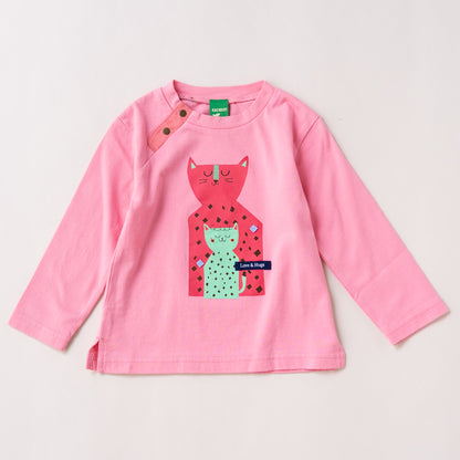 ベビープリントTシャツ【ヒョウ】　PINK