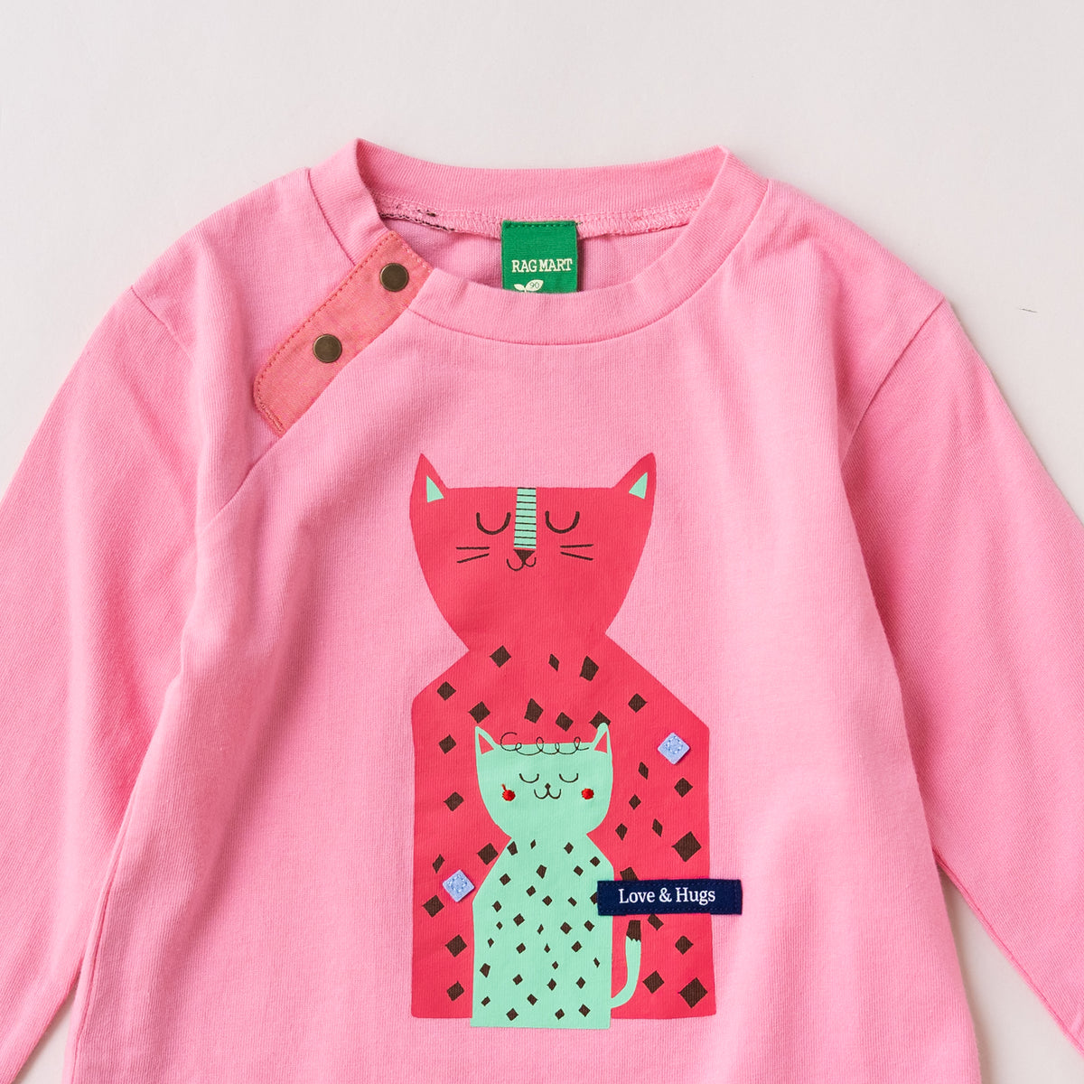 ベビープリントTシャツ【ヒョウ】　PINK