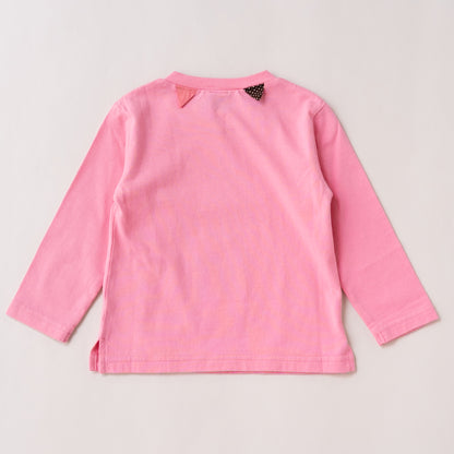 ベビープリントTシャツ【ヒョウ】　PINK