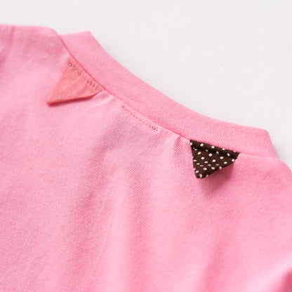 ベビープリントTシャツ【ヒョウ】　PINK
