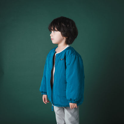 リバーシブルナイロンジャンパー　BLUE