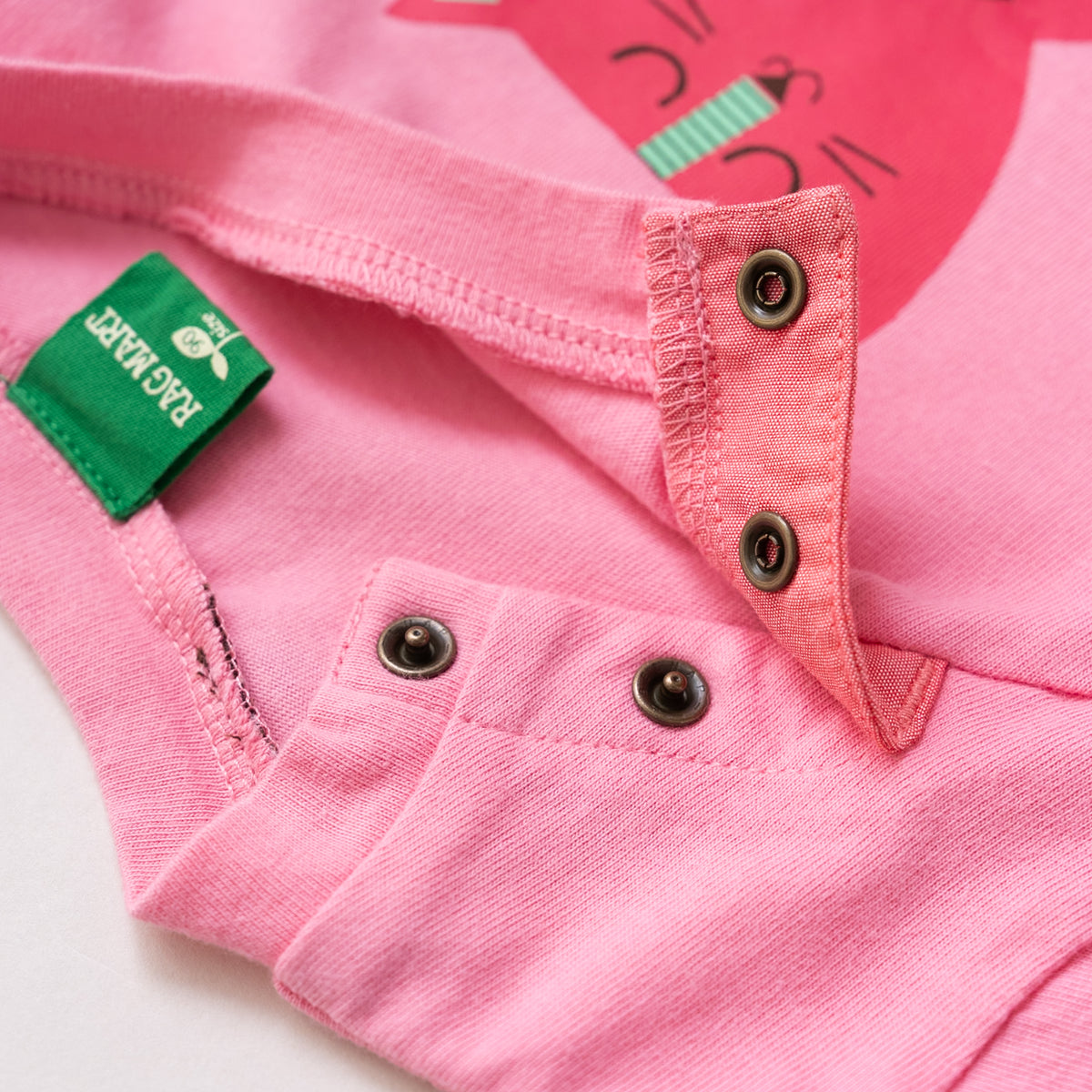 ベビープリントTシャツ【ヒョウ】　PINK