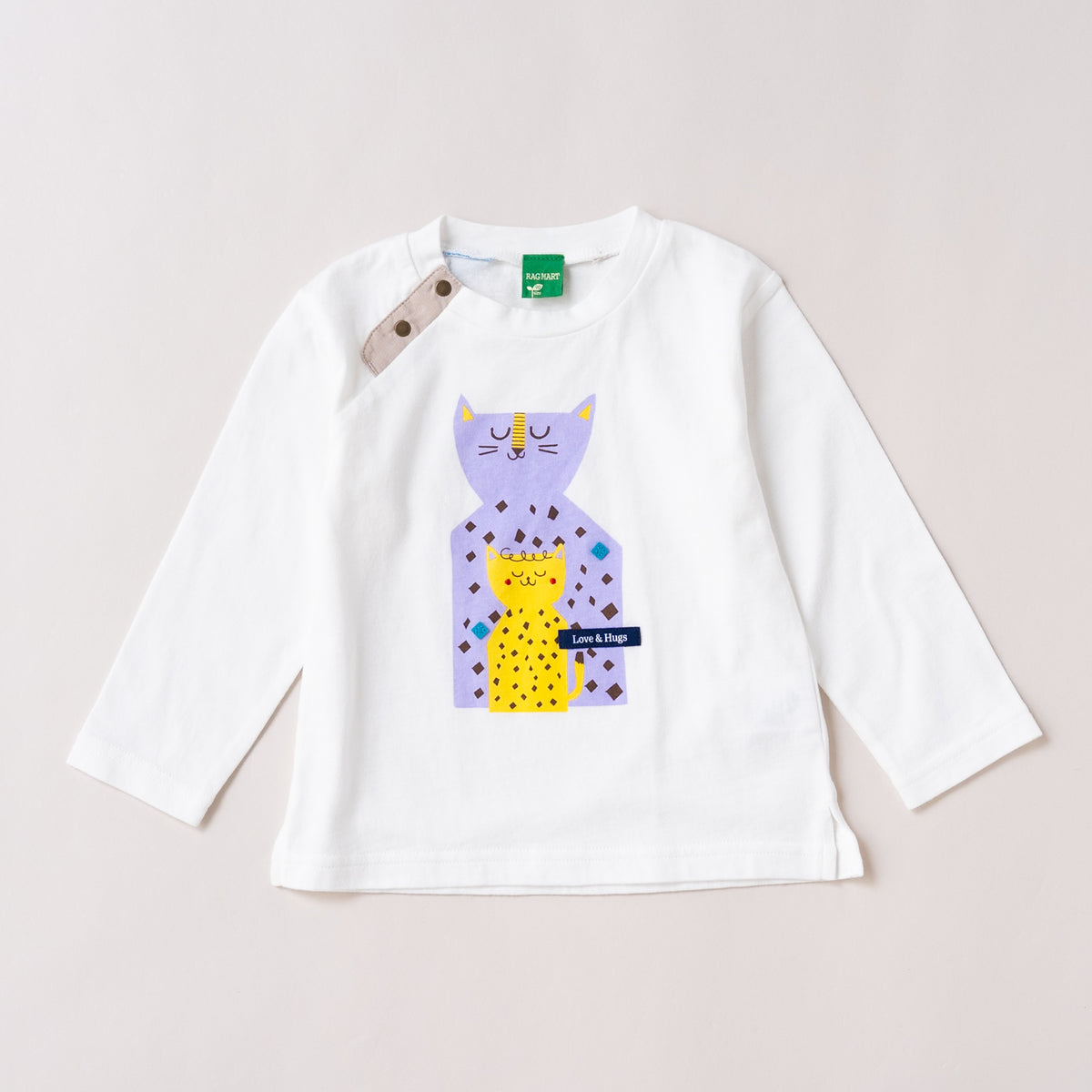 ベビープリントTシャツ【ヒョウ】　OFF-WHITE