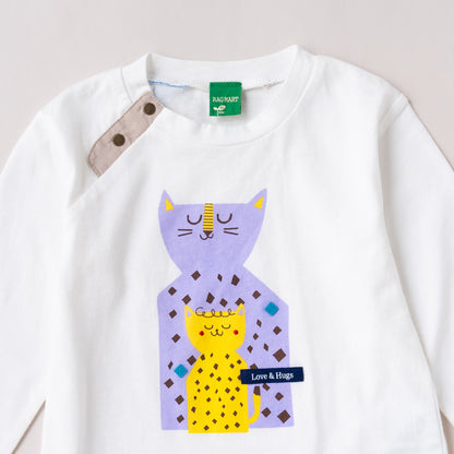 ベビープリントTシャツ【ヒョウ】　OFF-WHITE