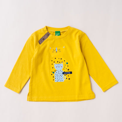 ベビープリントTシャツ【ヒョウ】　YELLOW