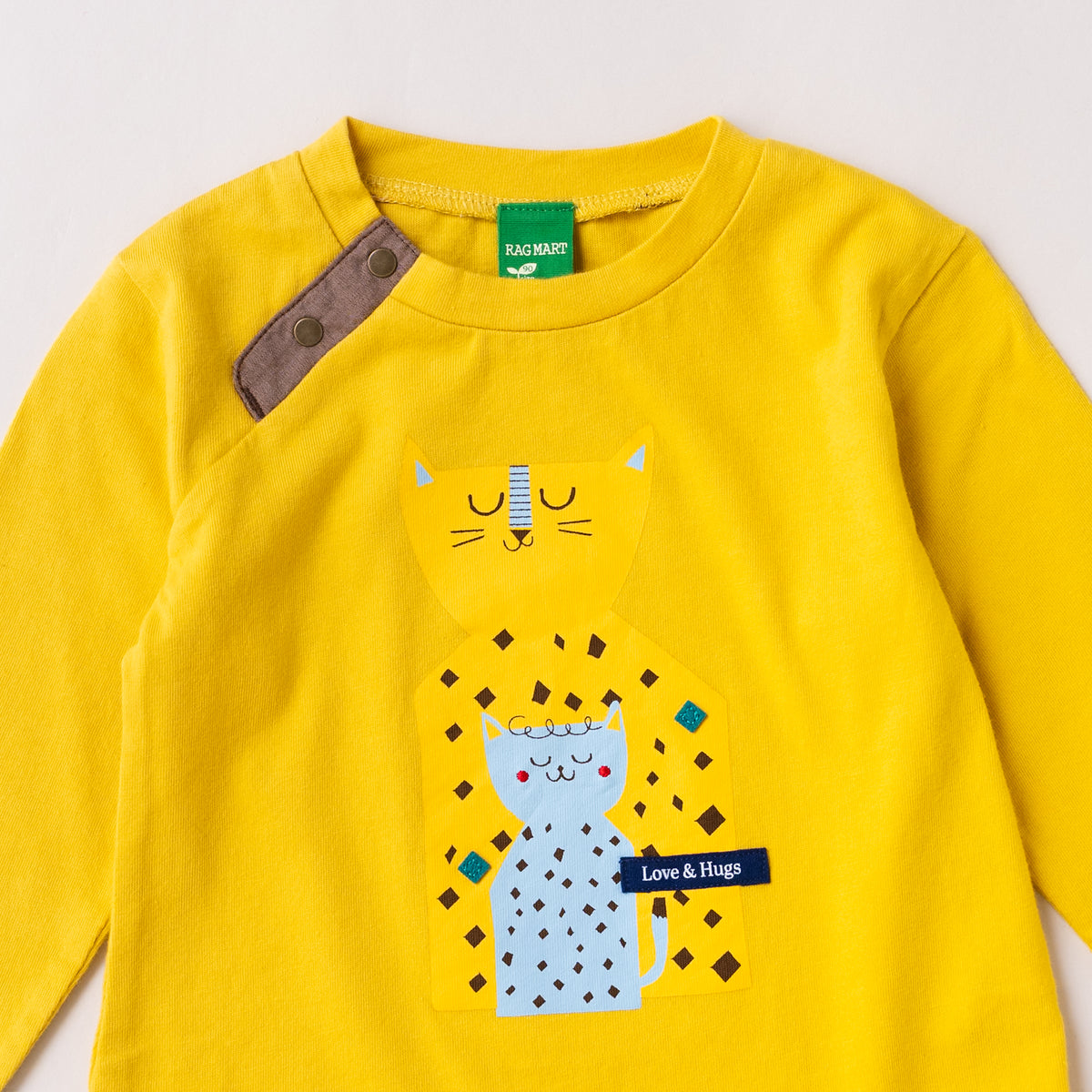 ベビープリントTシャツ【ヒョウ】　YELLOW