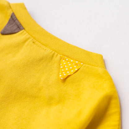 ベビープリントTシャツ【ヒョウ】　YELLOW