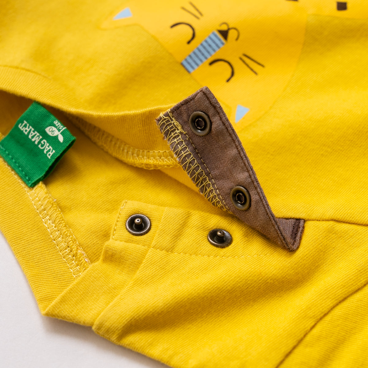 ベビープリントTシャツ【ヒョウ】　YELLOW
