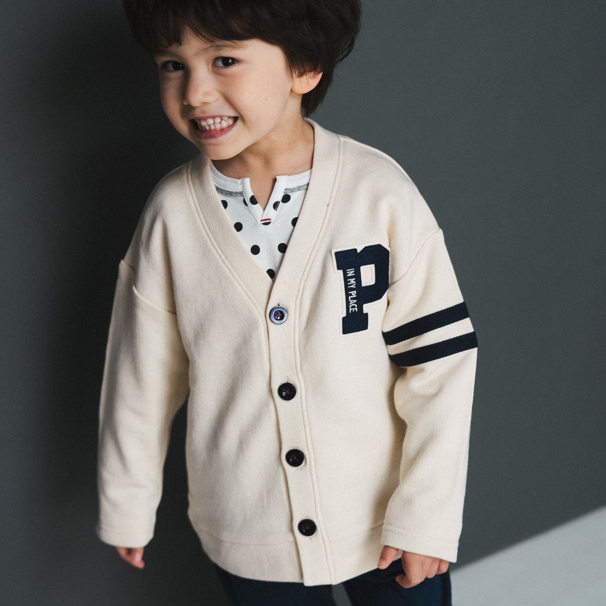 トラッドスタイルカーディガン　IVORY