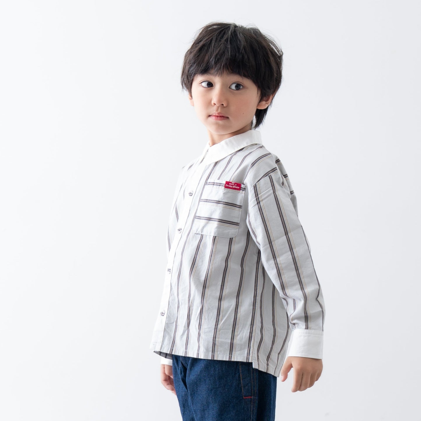 レギュラーカラーシャツ　STRIPE