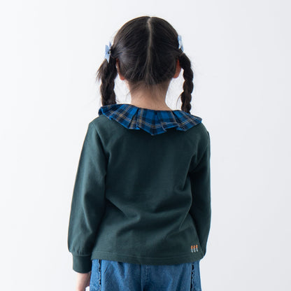 チェックカラーラビットトレーナー　GREEN