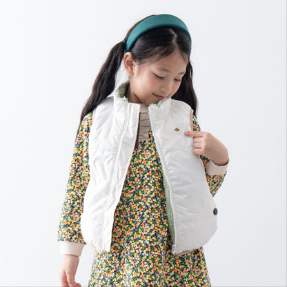 リバーシブルナイロンベスト　IVORY