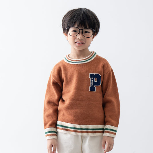 ニットセーター　BROWN