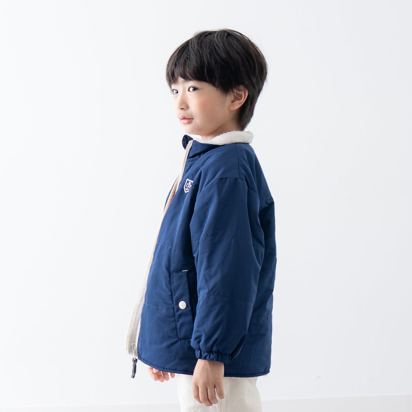 中綿ナイロンジャンバー　NAVY