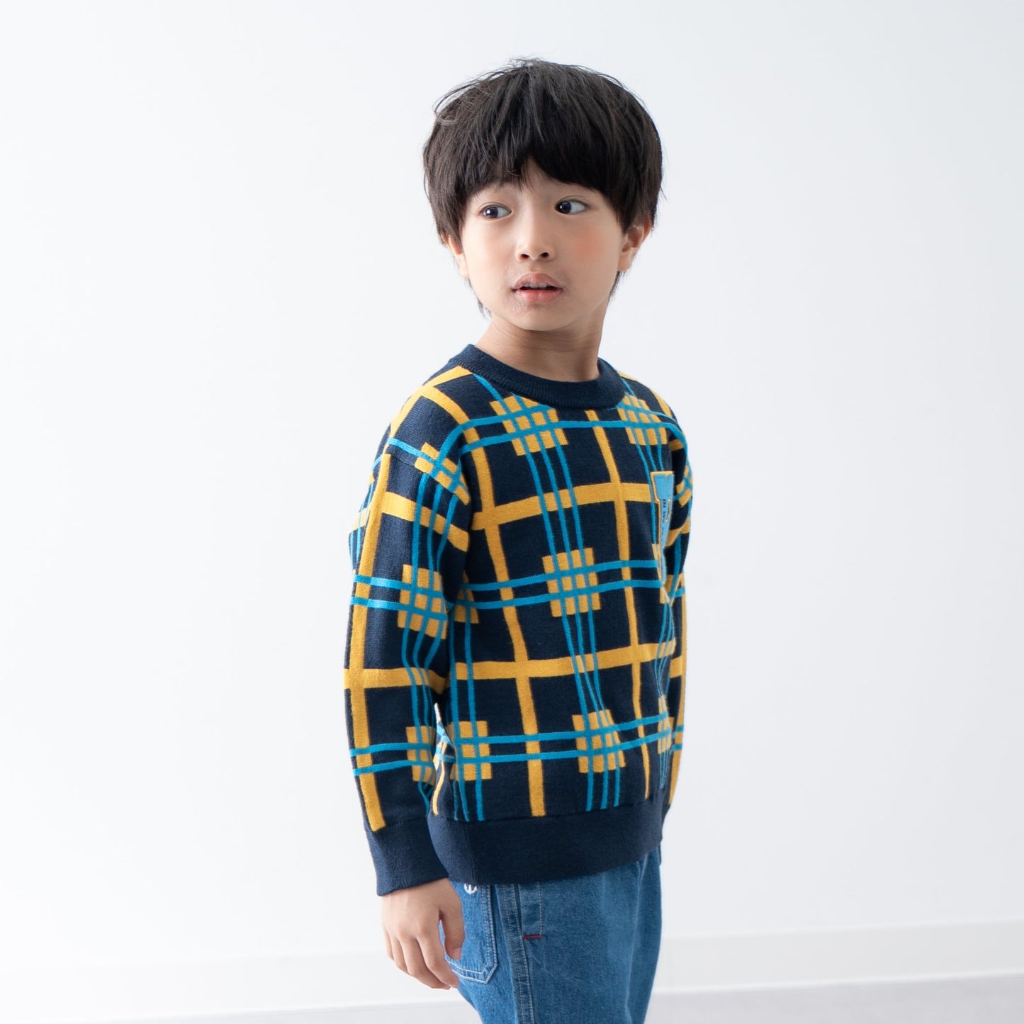 ニットセーター　NAVY