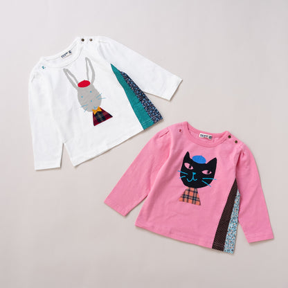 アニマルモチーフTシャツ【ウサギ】　OFF-WHITE