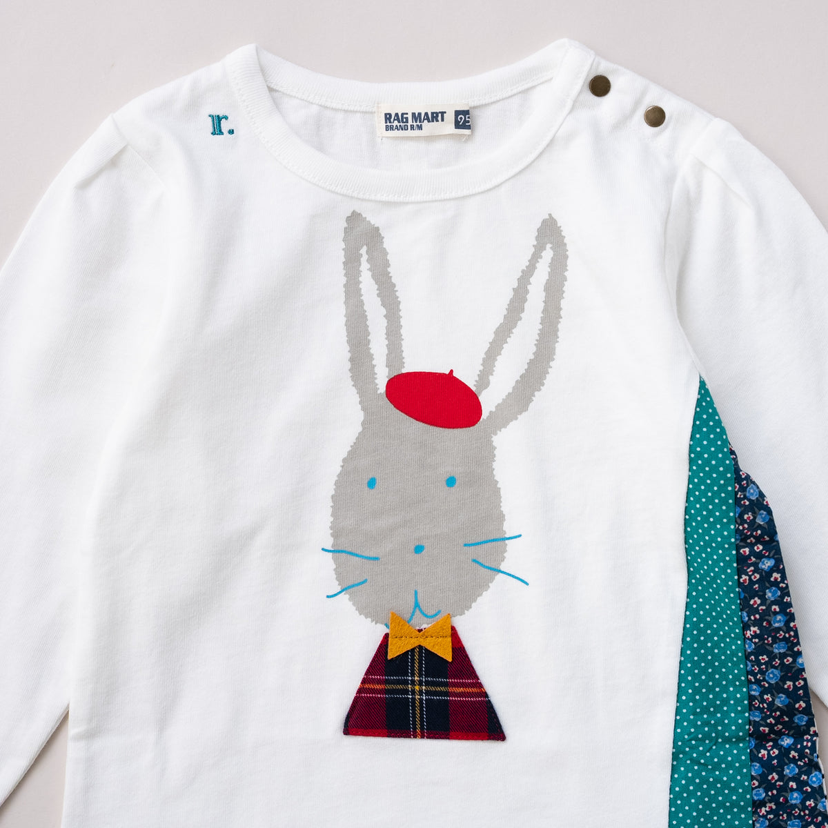 アニマルモチーフTシャツ【ウサギ】　OFF-WHITE