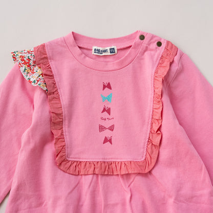 リボンフリルTシャツ　PINK