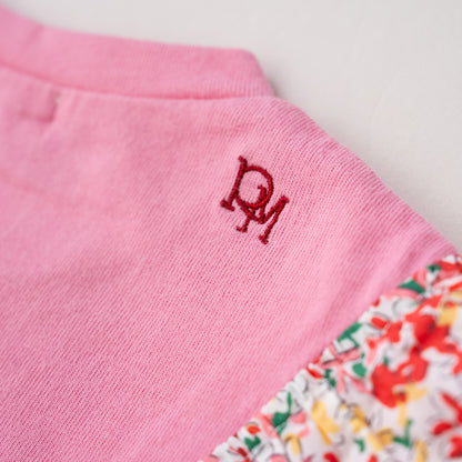 リボンフリルTシャツ　PINK