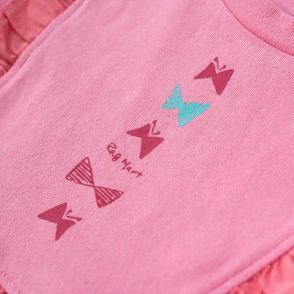 リボンフリルTシャツ　PINK