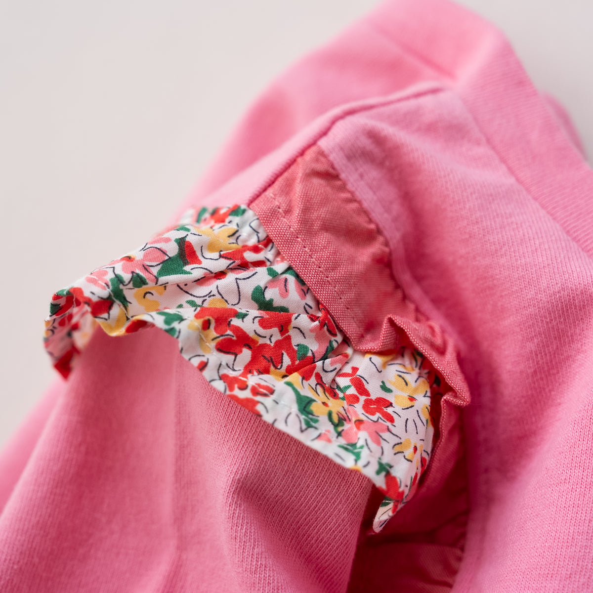 リボンフリルTシャツ　PINK