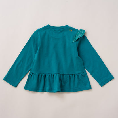 リボンフリルTシャツ　GREEN