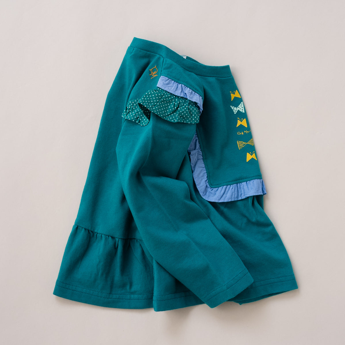 リボンフリルTシャツ　GREEN