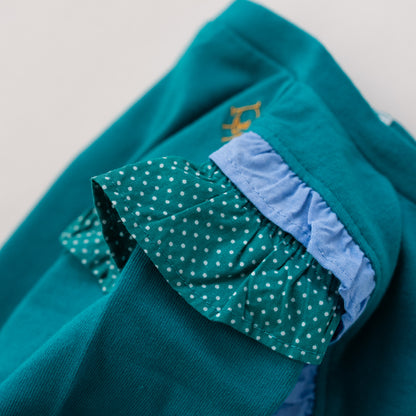 リボンフリルTシャツ　GREEN