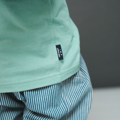 ヘンリーネックTシャツ　GREEN