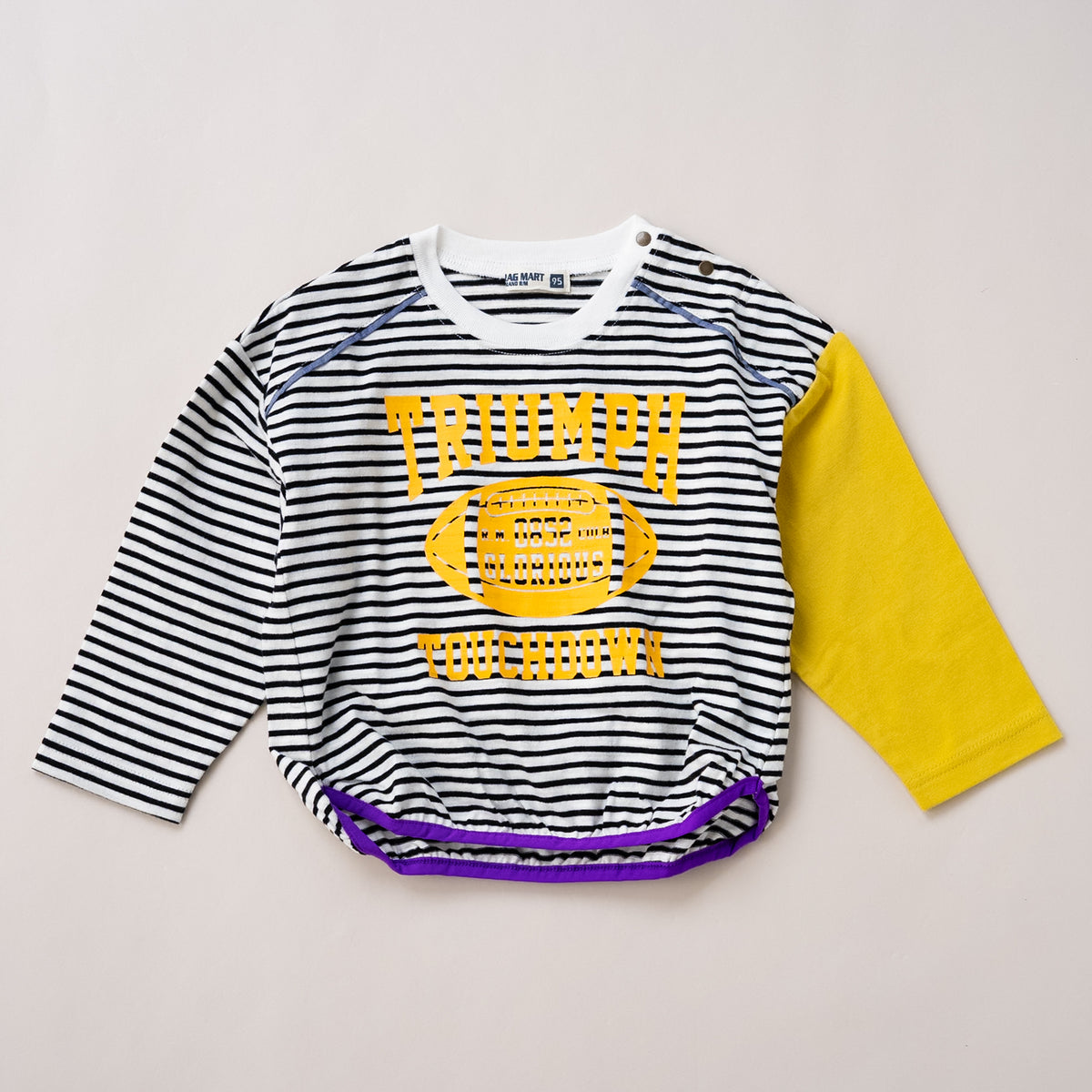 ラグランプリントTシャツ【ロゴ】　BORDER