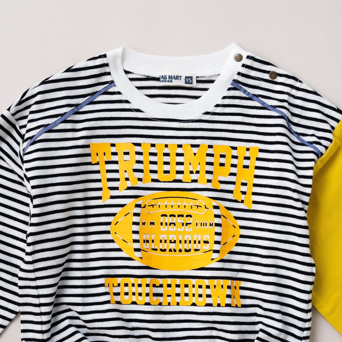 ラグランプリントTシャツ【ロゴ】　BORDER