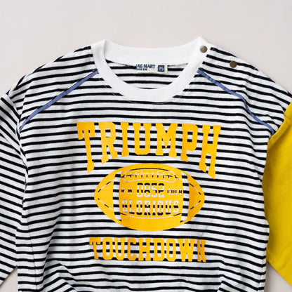 ラグランプリントTシャツ【ロゴ】　BORDER