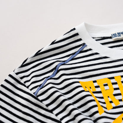 ラグランプリントTシャツ【ロゴ】　BORDER