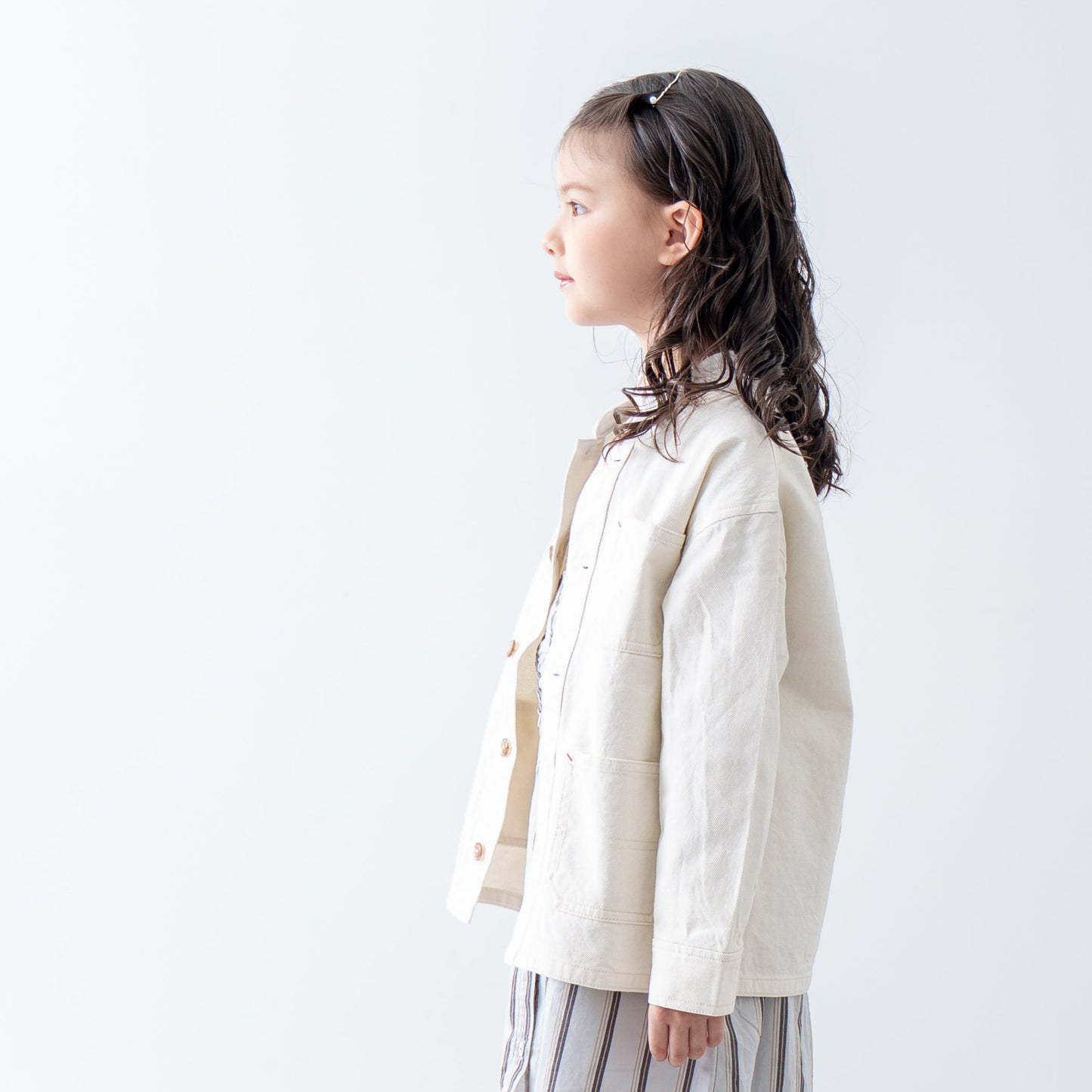 デニムオーバーサイズジャケット　IVORY