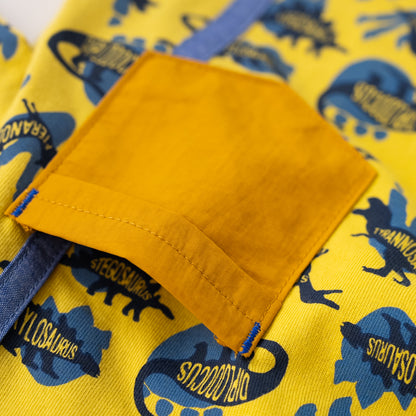 ポケットサスペンダー風Tシャツ【恐竜】　YELLOW