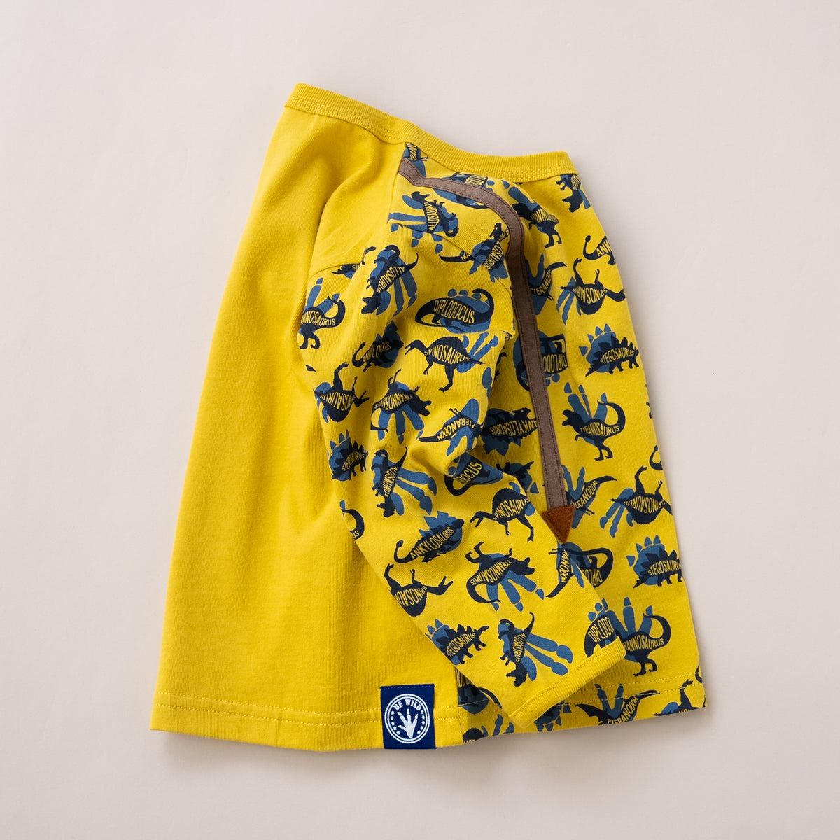 ポケットサスペンダー風Tシャツ【恐竜】　YELLOW