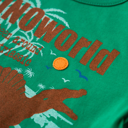 恐竜レイヤードTシャツ　GREEN