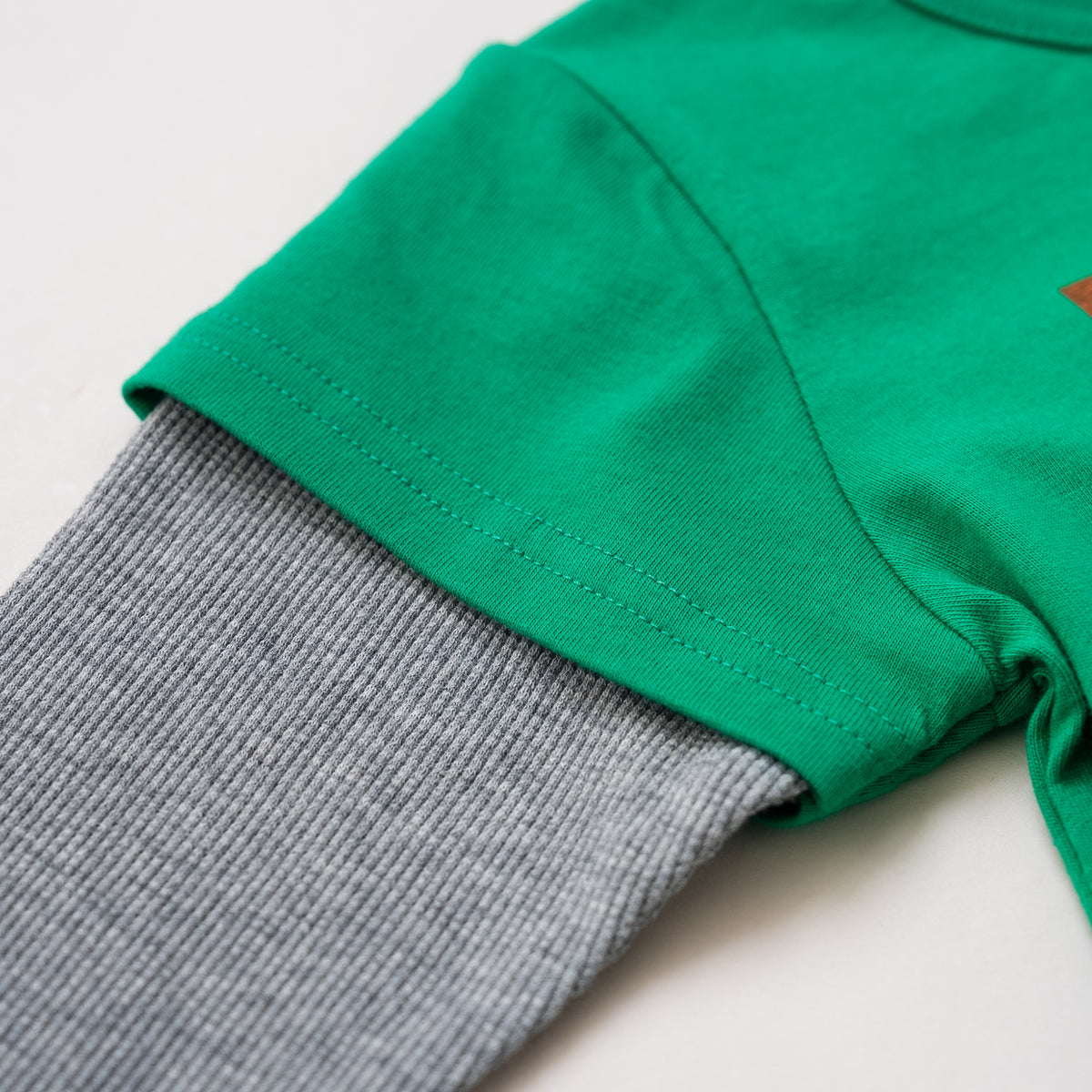 恐竜レイヤードTシャツ　GREEN