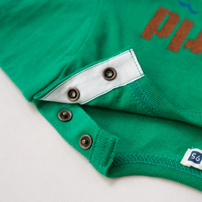 恐竜レイヤードTシャツ　GREEN
