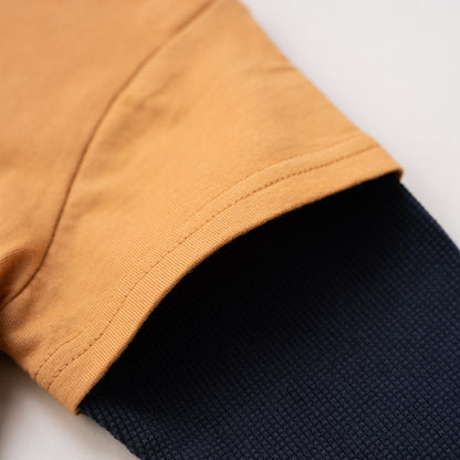 恐竜レイヤードTシャツ　CAMEL