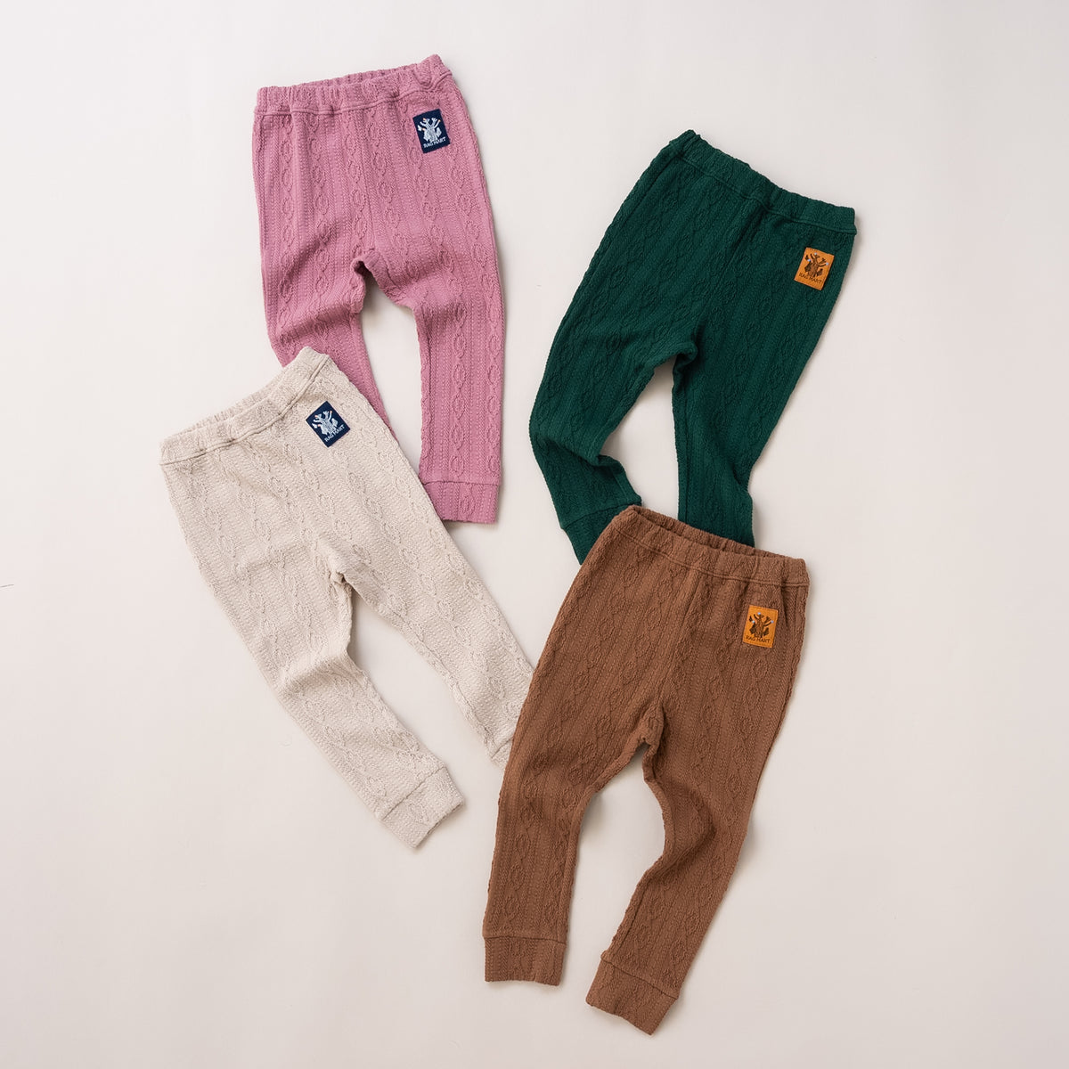 ケーブルニットレギンス　BEIGE