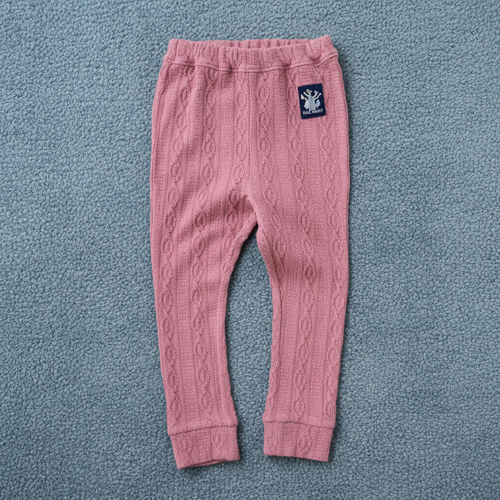 ケーブルニットレギンス　PINK
